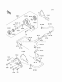 Water Pump Diagram and Parts List for KAF620-G5  Kawasaki 