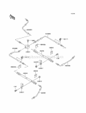 Brake Piping Diagram and Parts List for KAF620-F1  Kawasaki 