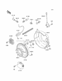 Generator/Ignition Coil Diagram and Parts List for KAF620-F1  Kawasaki 
