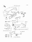 Labels Diagram and Parts List for KAF620-G8F 2008 Kawasaki 