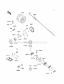 Oil Pump/Oil Filter Diagram and Parts List for KAF620-G6F 2006 Kawasaki 