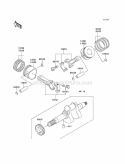 Crankshaft/Pistons Diagram and Parts List for KAF620-G8F 2008 Kawasaki 