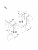 Rear Fenders Diagram and Parts List for KAF620-G6F 2006 Kawasaki 