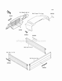 Decals Diagram and Parts List for KAF620-G6F 2006 Kawasaki 