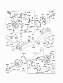 Rear Hubs/Brakes Diagram and Parts List for KAF620-G7F 2007 Kawasaki 