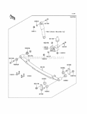 Rear Suspension Diagram and Parts List for KAF620-G8F 2008 Kawasaki 