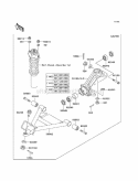 Front Suspension Diagram and Parts List for KAF620-G8F 2008 Kawasaki 