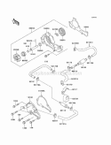 Water Pump Diagram and Parts List for KAF620-F1  Kawasaki 