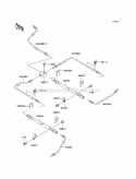 Brake Piping Diagram and Parts List for KAF620-G7F 2007 Kawasaki 