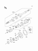 Drive Shaft-Rear Diagram and Parts List for KAF620-E1  Kawasaki 