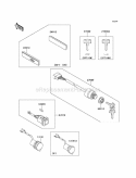 Ignition Switch Diagram and Parts List for KAF620-H3  Kawasaki 