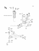 Front Suspension Diagram and Parts List for KAF620-H3  Kawasaki 