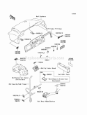 Labels Diagram and Parts List for KAF620-E4  Kawasaki 