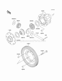 Differential Diagram and Parts List for KAF620-H3  Kawasaki 