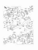 Rear Hubs/Brakes Diagram and Parts List for KAF620-H3  Kawasaki 