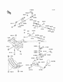 Shift Levers Diagram and Parts List for KAF620-H3  Kawasaki 