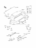 Fenders Diagram and Parts List for KAF620-H3  Kawasaki 