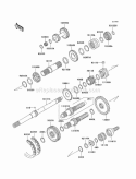 Transmission Diagram and Parts List for KAF620-H2  Kawasaki 