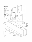 Fuel Tank Diagram and Parts List for KAF620-H3  Kawasaki 
