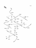 Brake Piping Diagram and Parts List for KAF620-H3  Kawasaki 