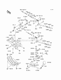 Shift Levers Diagram and Parts List for KAF620-H6F 2006 Kawasaki 