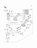 Front Suspension Diagram and Parts List for KAF620-H7F 2007 Kawasaki 