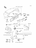 Labels Diagram and Parts List for KAF620-H7F 2007 Kawasaki 