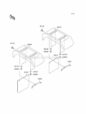 Rear Fenders Diagram and Parts List for KAF620-H7F 2007 Kawasaki 