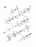 Transmission Diagram and Parts List for KAF620-H7F 2007 Kawasaki 