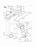 Front Box Diagram and Parts List for KAF620-H6F 2006 Kawasaki 