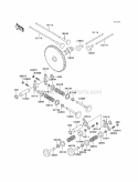 Valves/Camshafts Diagram and Parts List for KAF620-H7F 2007 Kawasaki 