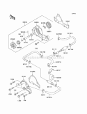 Water Pump Diagram and Parts List for KAF620-H7F 2007 Kawasaki 