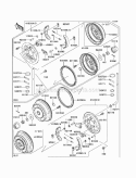 Front Hubs/Brakes Diagram and Parts List for KAF620-H7F 2007 Kawasaki 