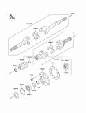 Drive Shaft-Rear Diagram and Parts List for KAF620-J1 2005 Kawasaki 