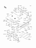 Carriers Diagram and Parts List for KAF620-J7F 2007 Kawasaki 