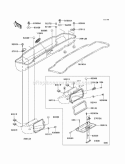 Front Box Diagram and Parts List for KAF620-J7F 2007 Kawasaki 