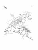 Headlights Diagram and Parts List for KAF620-J6F 2006 Kawasaki 