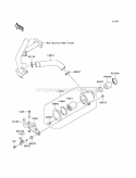 Air Cleaner-Belt Converter Diagram and Parts List for KAF620-K1 2005 Kawasaki 