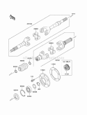 Drive Shaft-Rear Diagram and Parts List for KAF620-K1 2005 Kawasaki 