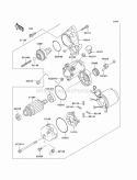 Starter Motor Diagram and Parts List for KAF620-K1 2005 Kawasaki 