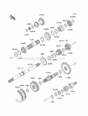 Transmission Diagram and Parts List for KAF620-K1 2005 Kawasaki 