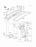 Front Box Diagram and Parts List for KAF620-K1 2005 Kawasaki 
