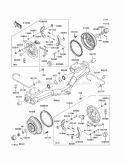Rear Hubs/Brakes Diagram and Parts List for KAF620-K6F 2006 Kawasaki 
