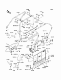 Guards/Cab Frame Diagram and Parts List for KAF620-K7F 2007 Kawasaki 