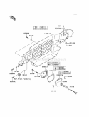 Headlights Diagram and Parts List for KAF620-K7F 2007 Kawasaki 