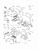 Chassis Electrical Equipment Diagram and Parts List for KAF620-K7F 2007 Kawasaki 