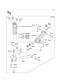 Front Suspension Diagram and Parts List for KAF620-E4  Kawasaki 