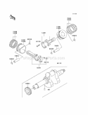 Crankshaft/Pistons Diagram and Parts List for KAF620-E7F 2007 Kawasaki 