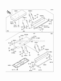Seat Diagram and Parts List for KAF620-K7F 2007 Kawasaki 