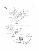 Engine Mount Diagram and Parts List for KAF620-K6F 2006 Kawasaki 